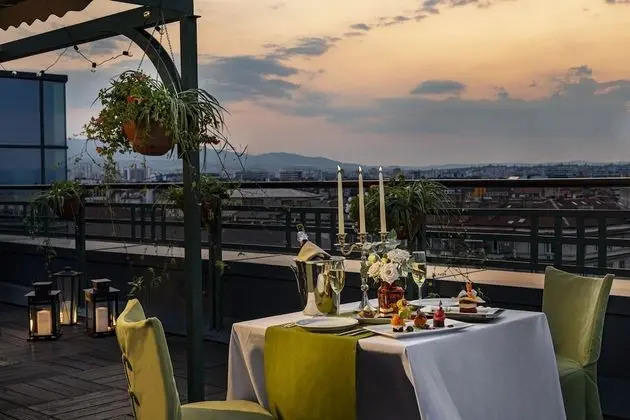 Panorama room on the top floor with a terrace