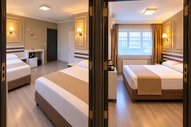 Deluxe Aile Suiti - İki Yatak Odalı,Sokak Manzaralı,Aileye Özel