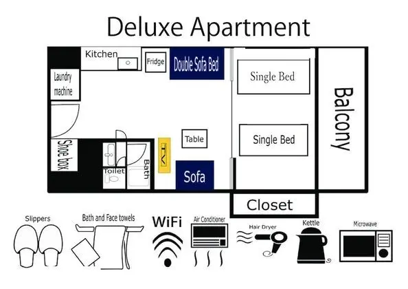 Basic Apart Daire, Sigara İçilmez (202 Pets not allowed)