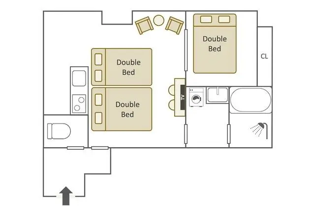 Apart Daire, 1 Yatak Odası (Up to 6 People)