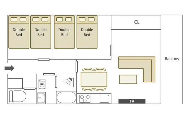 Apart Daire, 2 Yatak Odası (Up to 10 People)