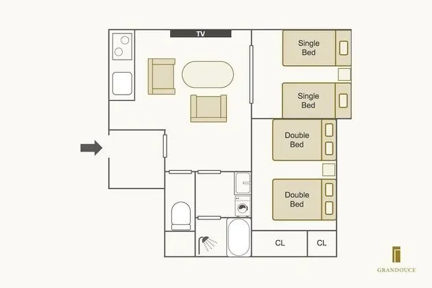 City Apart Daire, 2 Yatak Odası