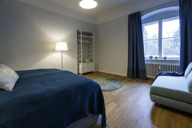 blue flat