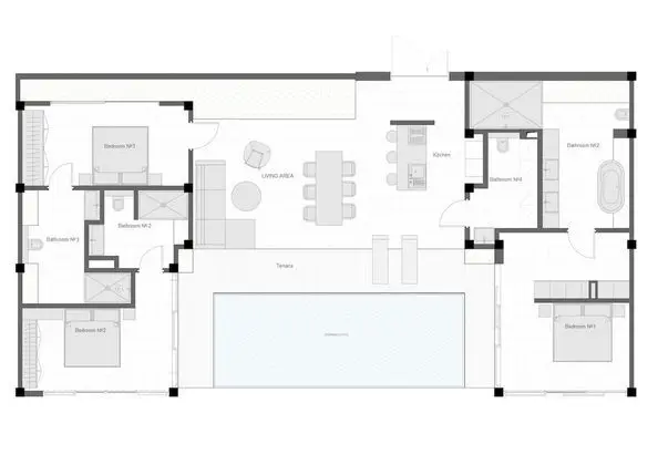 Villa, 3 Yatak Odası, Kişiye Özel Havuzlu