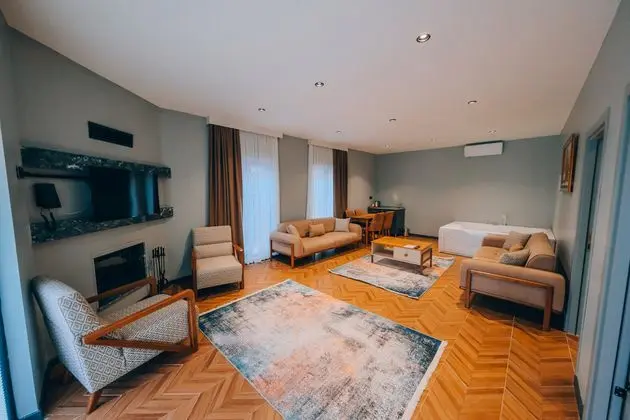 2+1 Villa Custom Göl Manzaralı Şömineli Oda