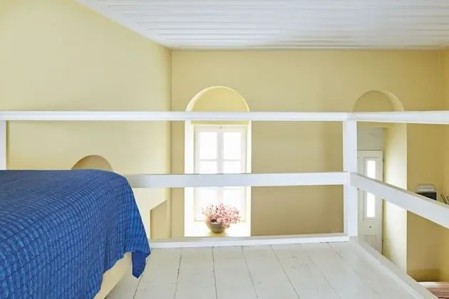 Blue and Yellow Mezzanine Studio