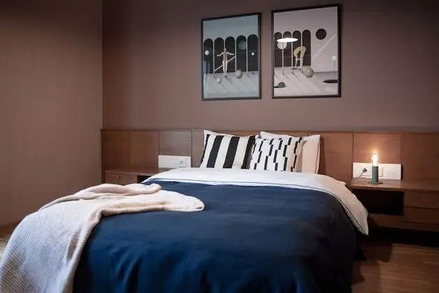 Apart Daire, 2 Yatak Odası (Blue and Peach, Free Parking)