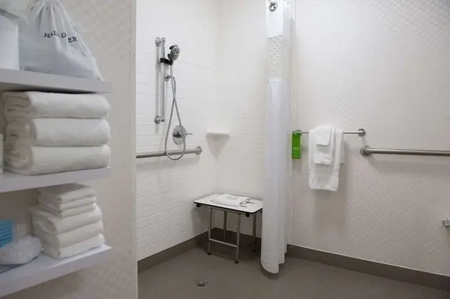 Two queen beds with accessible shower