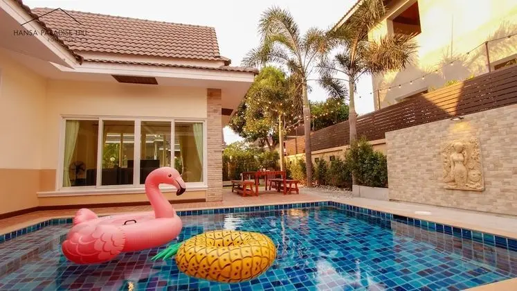 Deluxe Villa, 3 Yatak Odası, Havuz Manzaralı, Zemin Kat