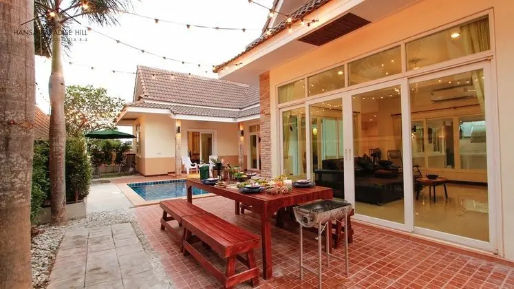 Deluxe Villa, 3 Yatak Odası, Havuz Manzaralı, Zemin Kat