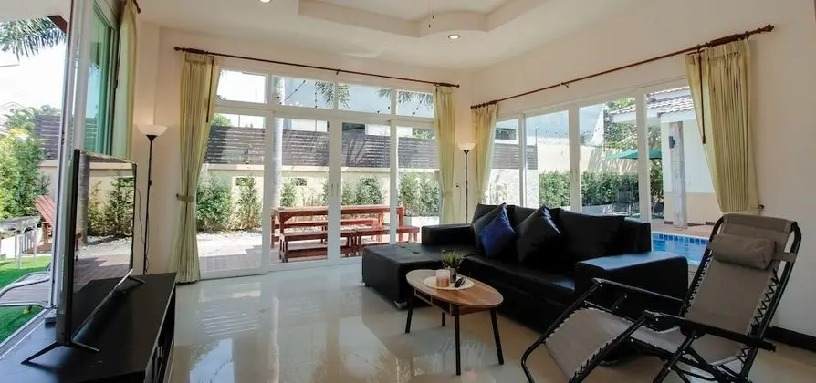Deluxe Villa, 3 Yatak Odası, Havuz Manzaralı, Zemin Kat