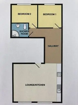 Apart Daire, Özel Banyo, Deniz Manzaralı (Apartment 1 - 6 Berth)