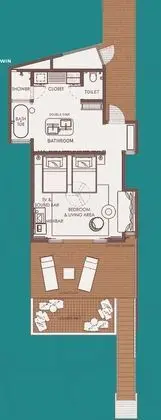 Signature Villa, 2 Tek Kişilik Yatak, Engellilere Uygun (Diamond Overwater Pool Villa - Twin)