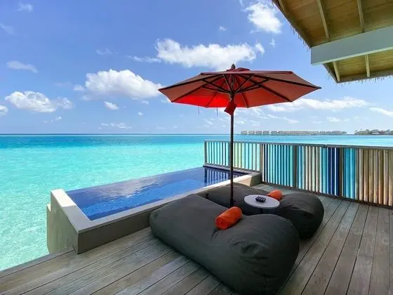 Signature Villa, 2 Tek Kişilik Yatak, Engellilere Uygun (Diamond Overwater Pool Villa - Twin)