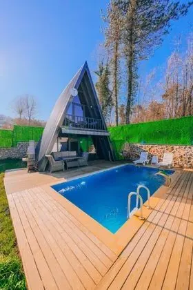 1+1 Bungalov, Isıtmalı Özel Havuzlu