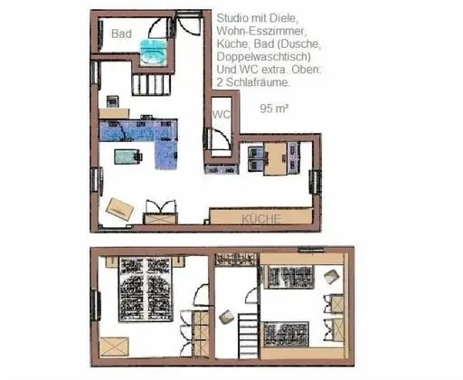 Design Daire, 2 Yatak Odası, Mutfak