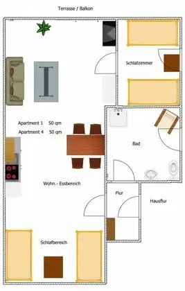 Apart Daire (1, incl. Cleaning and bed linen fee)