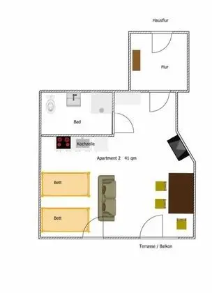 Apart Daire (2, incl. Cleaning and bed linen fee)