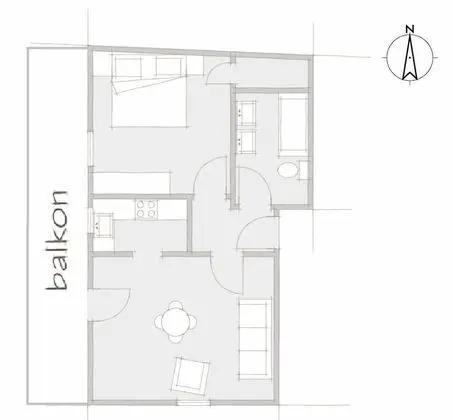 Daire, 1 Yatak Odası, Bahçe Manzaralı (Falkenstein)