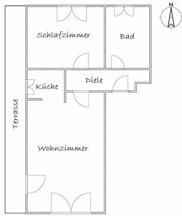 Daire, 1 Yatak Odası, Sigara İçilmez, Bahçeli (Schwarzeck)