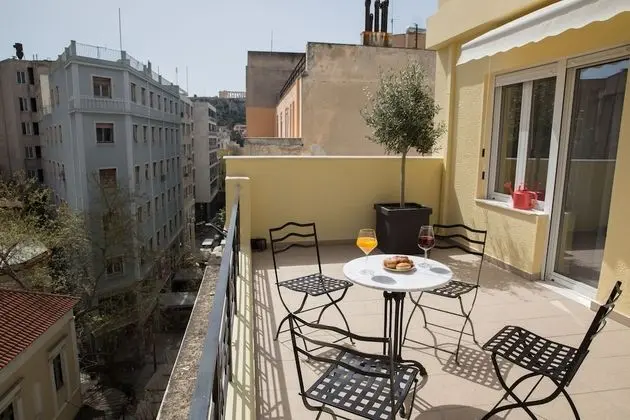 Zeus 115m2 Penthouse Apartment - Balcony with Acropolis View