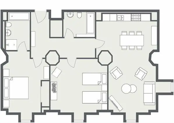 Apart Daire, Özel Banyo (AC19)