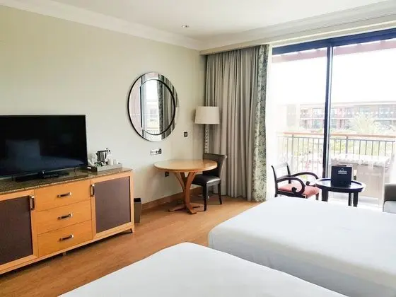 Room, 2 Double Beds, Partial Sea View