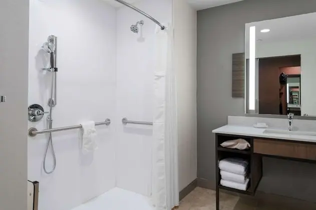 Oda, 2 Büyük (Queen) Boy Yatak, Engellilere Uygun, Havuz Manzaralı (Roll-In Shower)