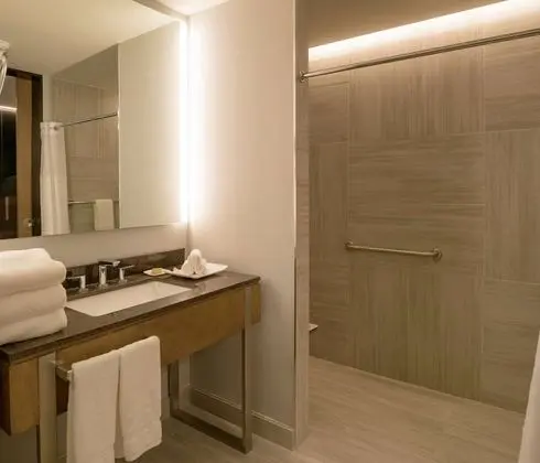 Oda, 1 En Büyük (King) Boy Yatak, Engellilere Uygun (Mobility & Hearing, Roll-in Shower)