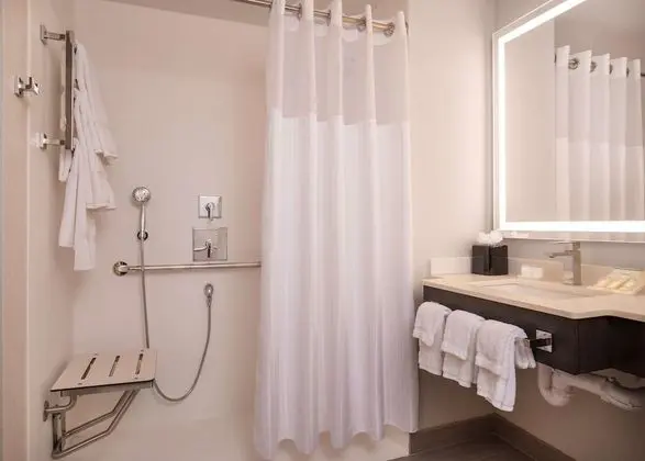 Oda, 1 En Büyük (King) Boy Yatak, Engellilere Uygun (Mobility & Hearing, Roll-in Shower)