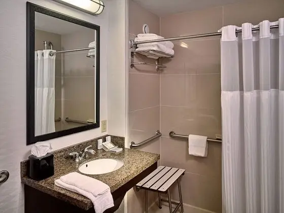 Double Queens, Accessible Suite, Pullout, Roll-In Shower