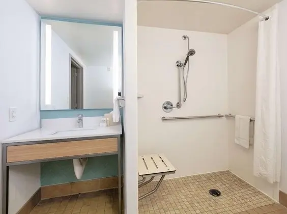 Oda, 1 En Büyük (King) Boy Yatak, Engellilere Uygun (Roll-In Shower)
