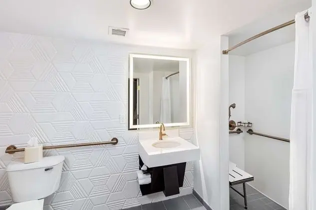 Oda, 1 En Büyük (King) Boy Yatak, Engellilere Uygun (Roll-In Shower)