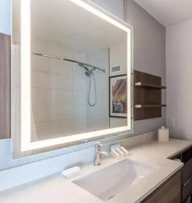 One Queen Bed, Roll In Shower