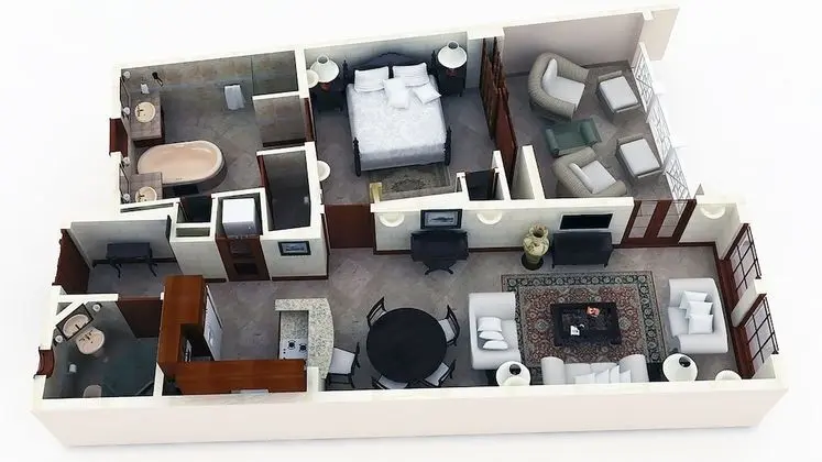 Deluxe Süit, 1 Yatak Odası, Bahçe Manzaralı (Private Rooftop Pool)