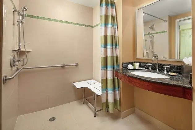 Oda, 1 En Büyük (King) Boy Yatak, Engellilere Uygun, Havuz Manzaralı (Roll-In Shower)