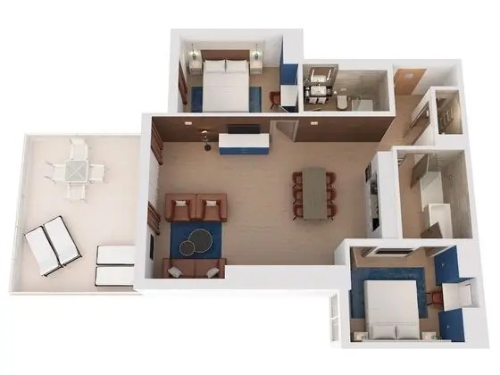 Villa, 2 Yatak Odası