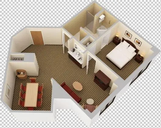 One Bedroom Conference Suite, One King Bed