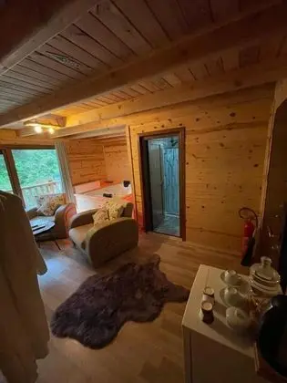 Bungalow, Dere ve Orman Manzaralı, Jakuzili ve Balkonlu