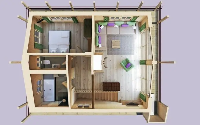 Luxury Dağ Evi, Birden Çok Yatak, Sigara İçilmez (4 - 8 Adults)