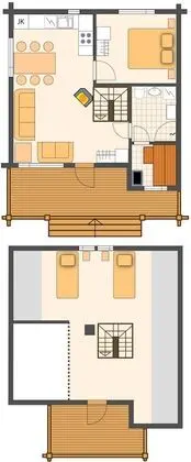 Kulübe, 1 Yatak Odası, Sauna (60 m2)