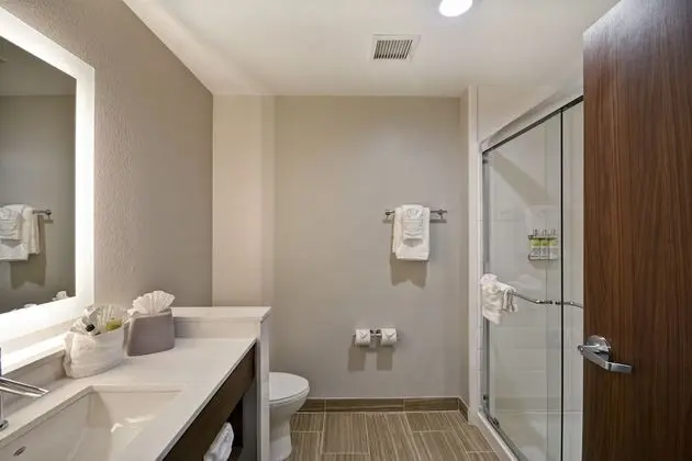 2 Queen Beds and pull-out couch, Accessible (Mobility Roll-In Shower)
