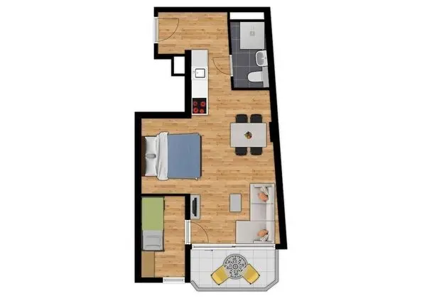 Essential Suite - 5p | Double bed - Sleeping corner | Balcony - Sea view