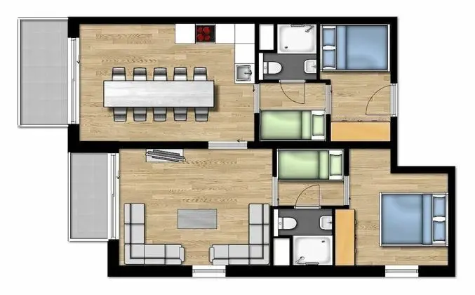 Cosy Suite - 8p | 4 Sleeping corners