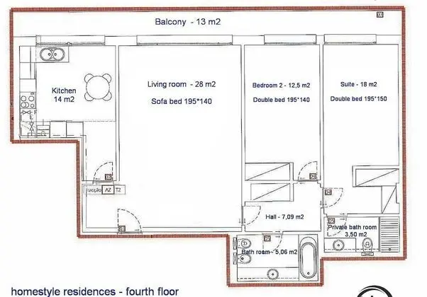 Panoramic Apartment, 2 Bedrooms, Balcony, Mountain View