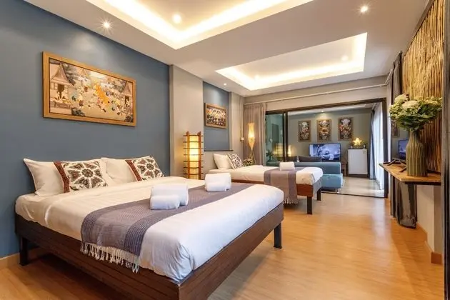 Deluxe Üç Kişilik Oda, Bahçe Manzaralı