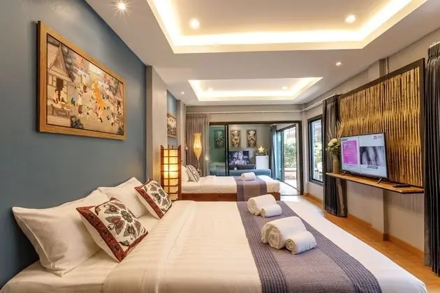 Deluxe Üç Kişilik Oda, Bahçe Manzaralı