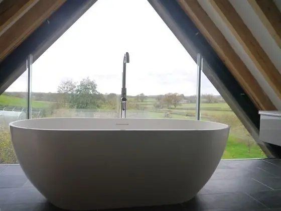Deluxe Tek Büyük Yataklı Oda, Banyolu/Duşlu (With free-standing bath)
