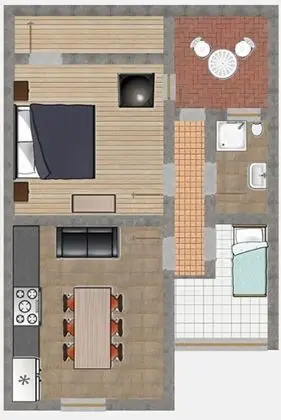 Apart Daire, 2 Yatak Odası