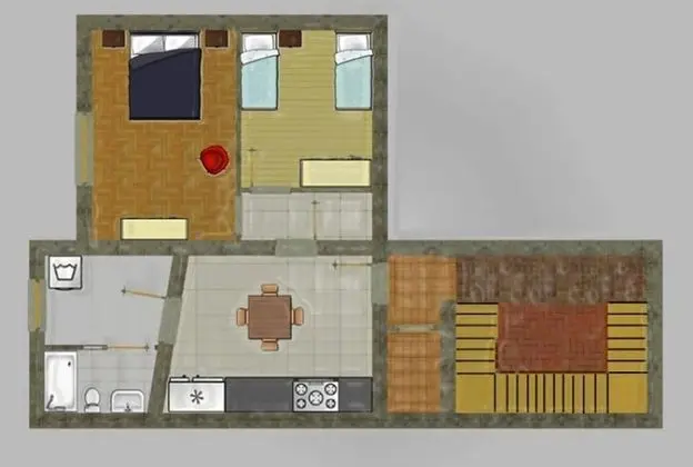 Apart Daire, 2 Yatak Odası